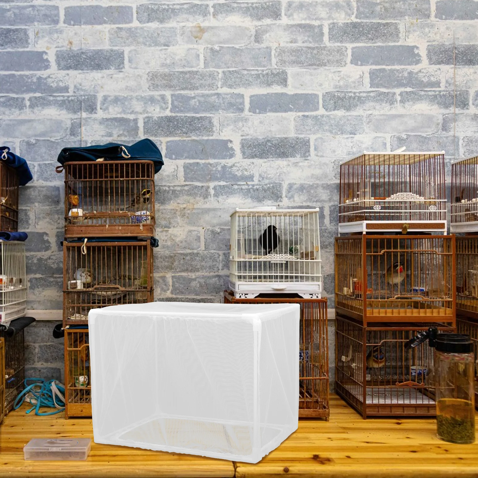 

Bird Cage Cover Birdcage Protector Gauze Mesh Net for Dust Splash Proof Protection Universal Fit for Parrot Small Birds