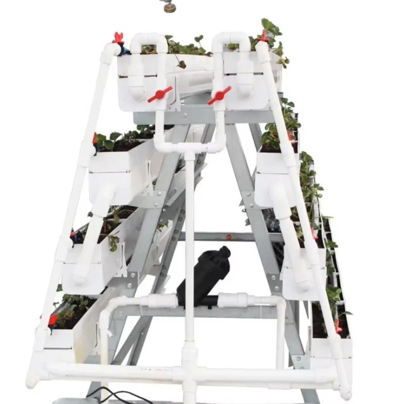 Greenhouse Eco-Friendly Hydroponic Vertical Growing System PVC NFT Gutter/Channel for Strawberry