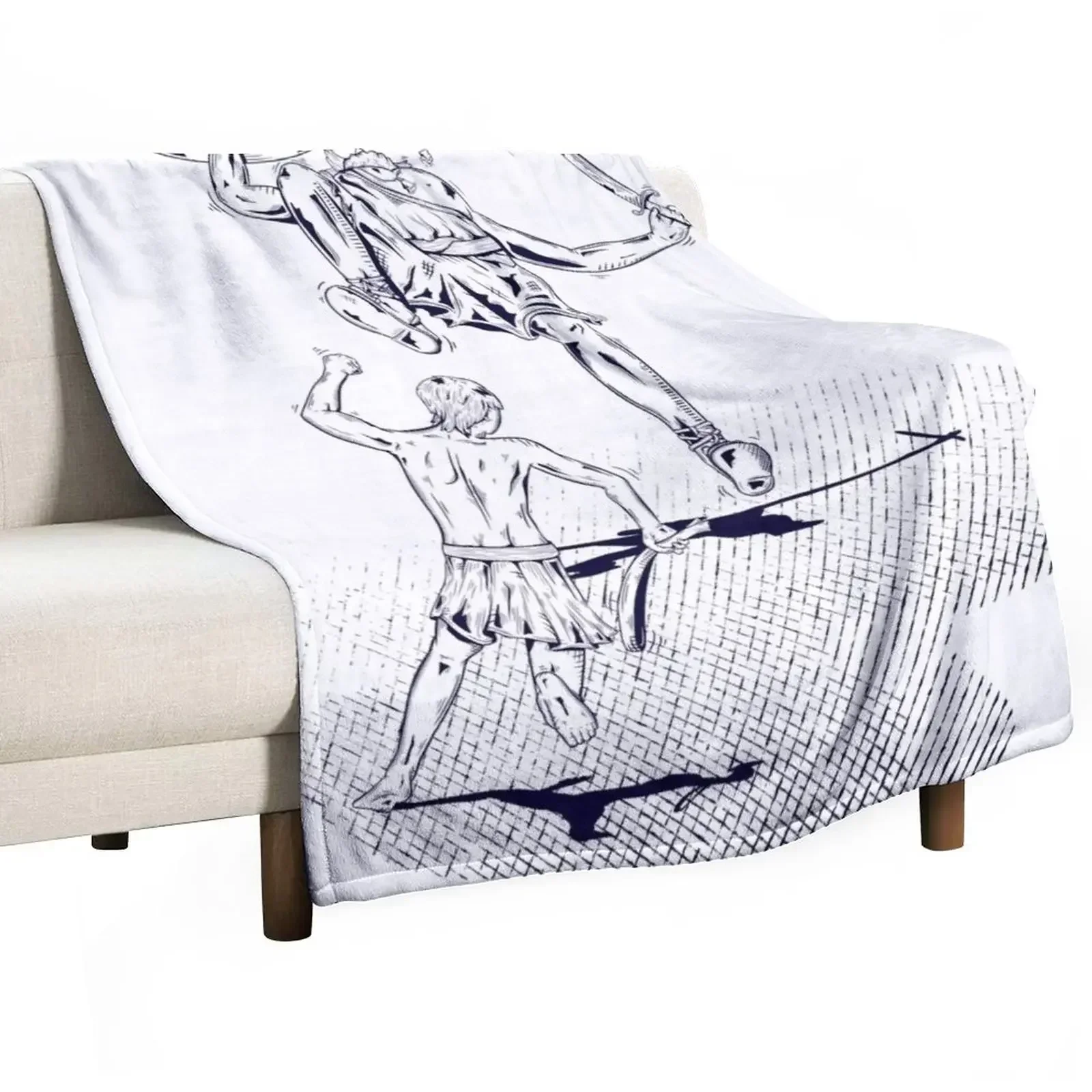 

David and Goliath Throw Blanket Fashion Sofas Comforter Beautifuls Loose Blankets