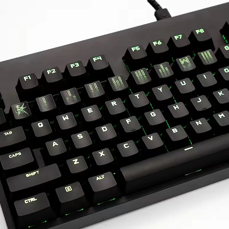 OEM R4 ABS Keycaps Majiang Mah Jong Mahjong Backlit Keycap Cross Axis Cherry MX Switch Mechanical Keyboard Cap Red Black Keycap