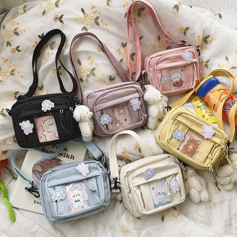 Neue kawaii taschen mädchen 2024 trend jk transparente tasche kleine umhängetasche für frauen geldbörsen und handtaschen umhängetasche itabag bolso