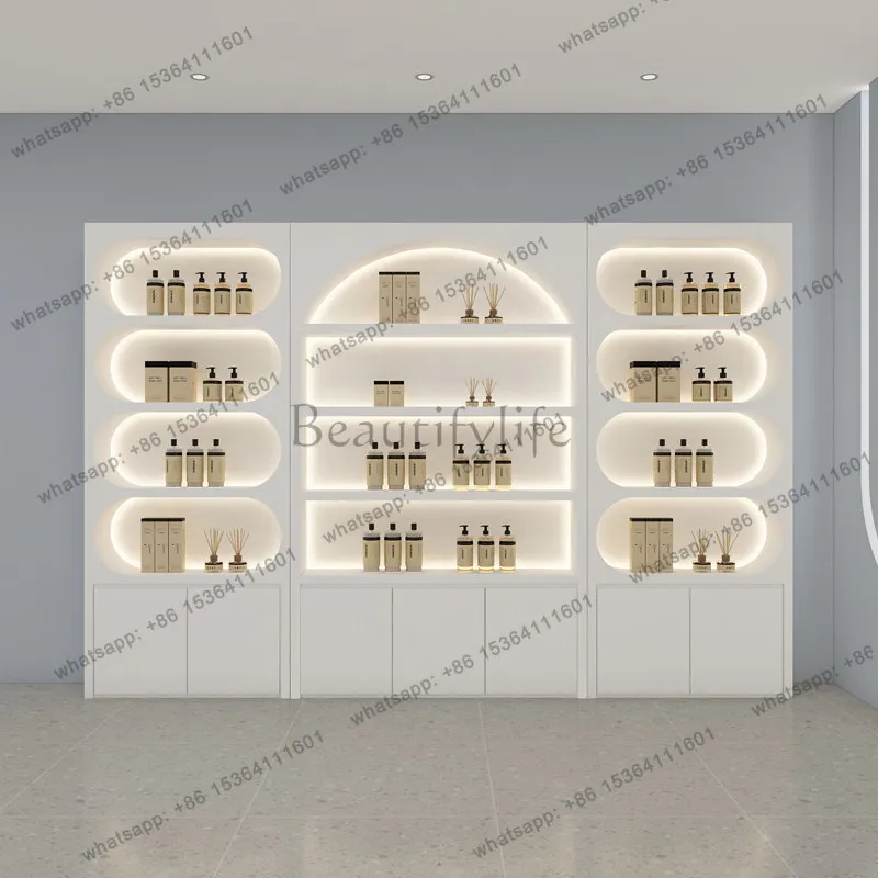 LJY Nordic High-grade Display Cabinet Modern Minimalist Beauty Salon Skin Care Products Display Cabinet Commercial Furniture