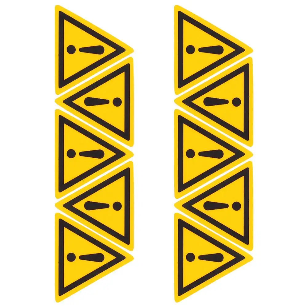 10 Pcs Safety Warning Labels Stickers Triangle Caution Signs High Visibility Waterproof Electric Fence Self Adhesive