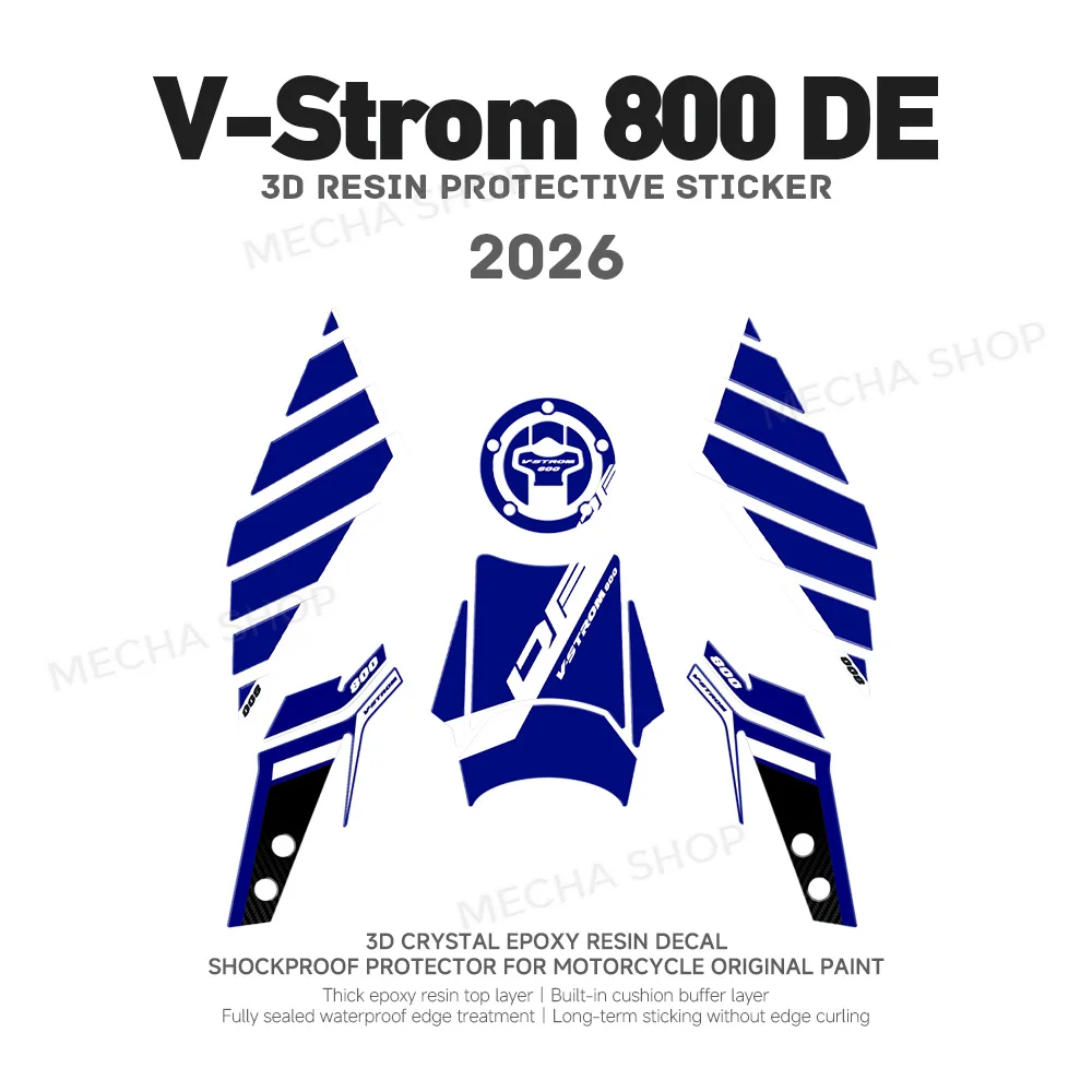 For V-Strom 800 DE 2023 2024 2025 2026 Tank PAD 3D Sticker Kit Motorcycle Parts