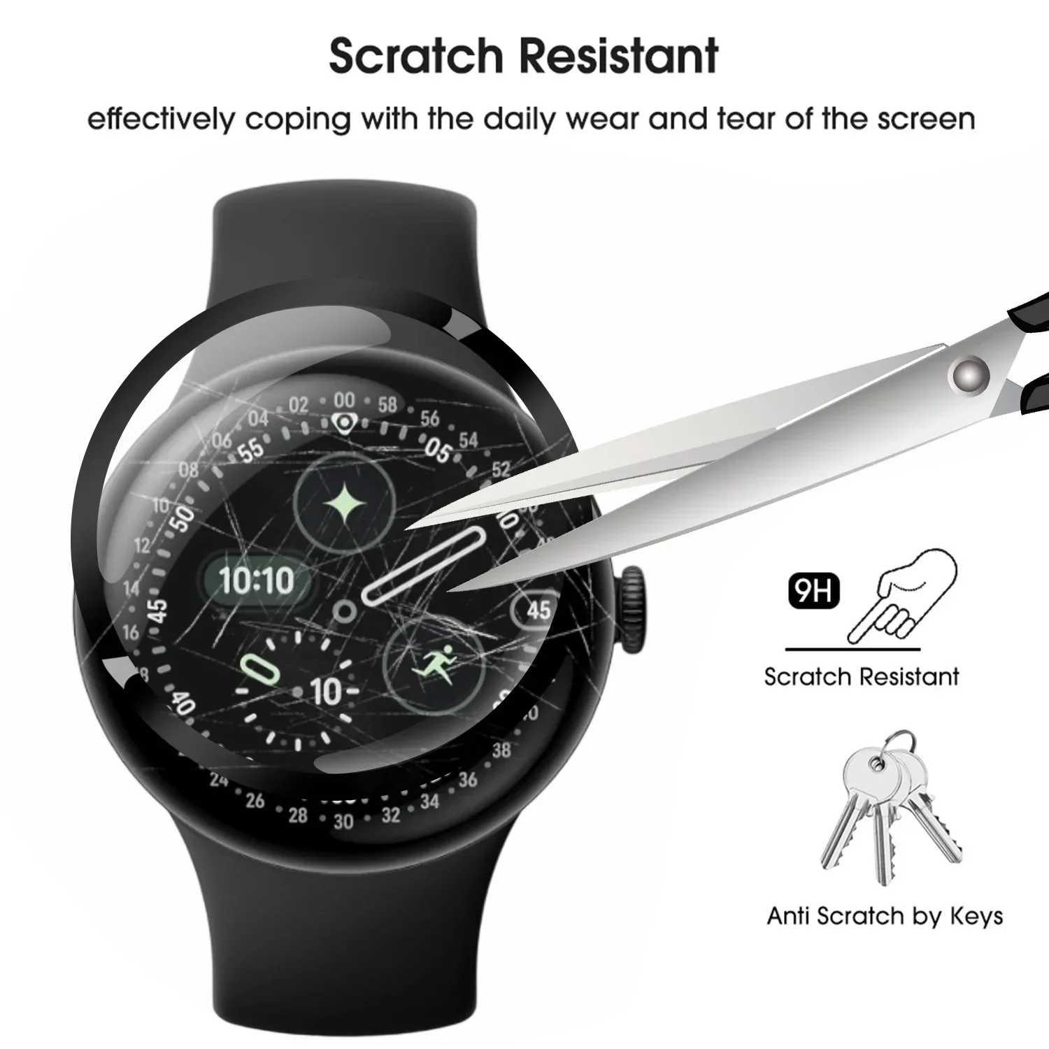 Protectores de pantalla de alta sensibilidad, películas para reloj inteligente para Google Pixel Watch 4 3 2 41/45MM, cubierta suave curvada 3D antiarañazos