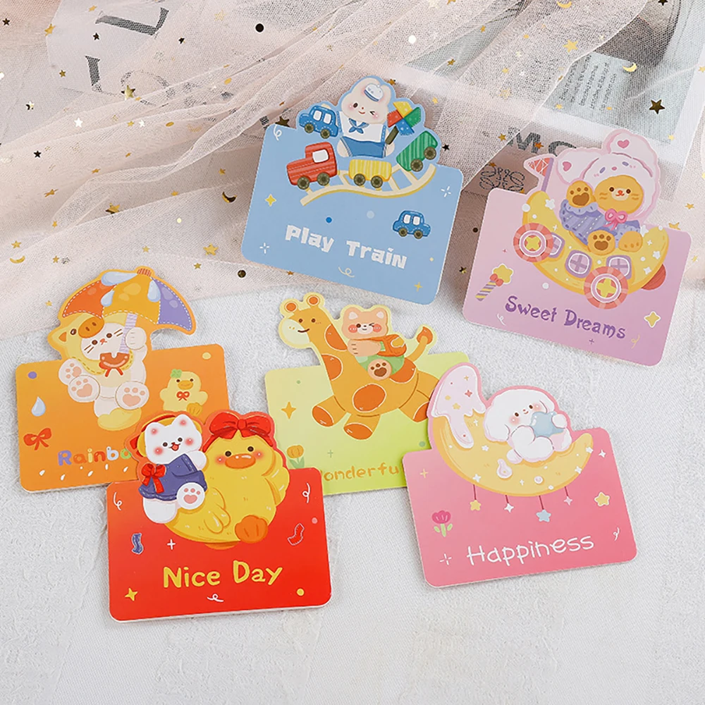 

6 листов сувенирных открыток с мультяшными рисунками на тему дня рождения, в стиле Instagram, для поздравлений, праздничных подарков, небольших карточек для подарков, веселых подарков.