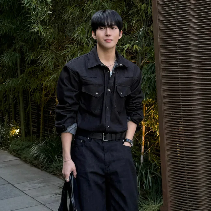 

Retro Style Cool Turn-Down Collar Jacket Men's Autumn Loose Casual Shirt Coat Korean Commuting Outfit