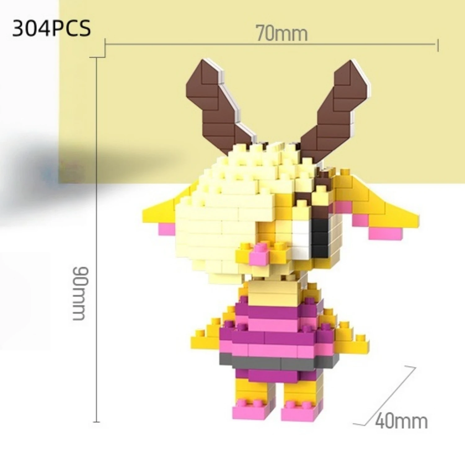 6 cm hoge deeltjesbouwstenen assemblage speelgoed mini desktop ornamenten kamerdecoratie Halloween Kerstmis anime cartoon kawaii
