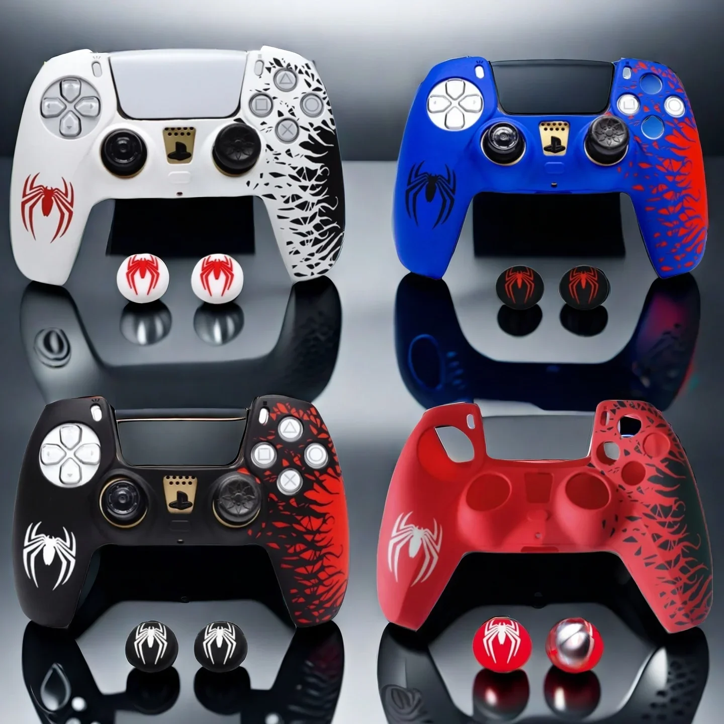 

Лидер продаж, силиконовый чехол для Playstation 5, PS5, джойстики, контроллер, противоскользящий противоскользящий чехол с ручкой для большого пальца