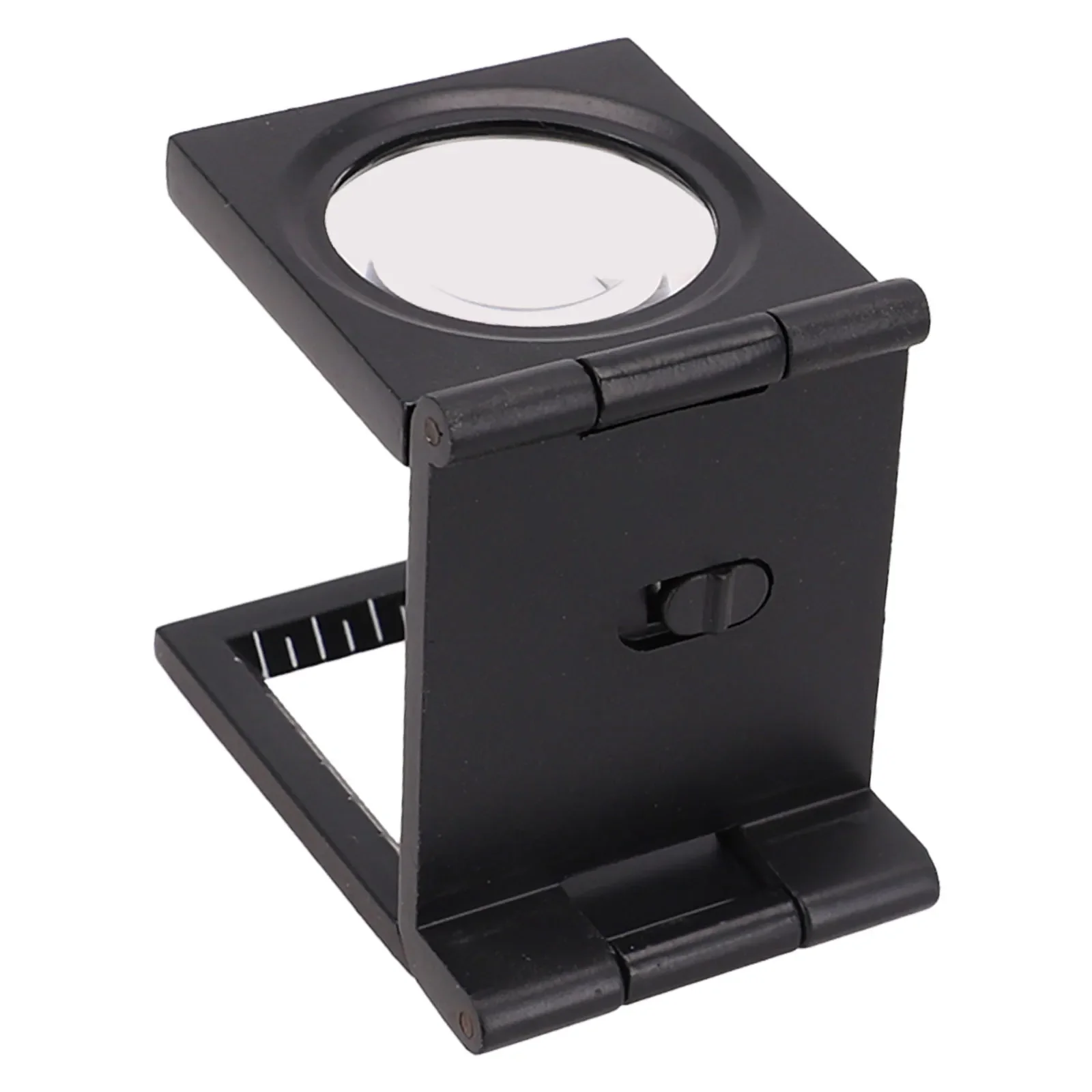Folding Metal Linen Tester Cloth Magnifier Printer Loupe W/2 Magnifying Glass High Definition Glass Lens For Better Performance