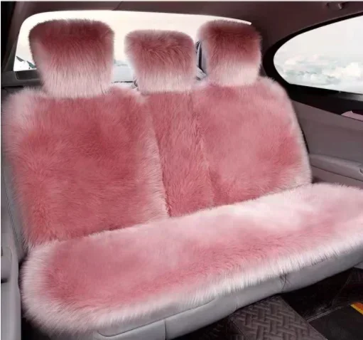 Warm Plush Car Seat Covers Universal Long Wool Fur Car Front Seat Protect Cushion Mat For Auto Accessories Car Seat Protector