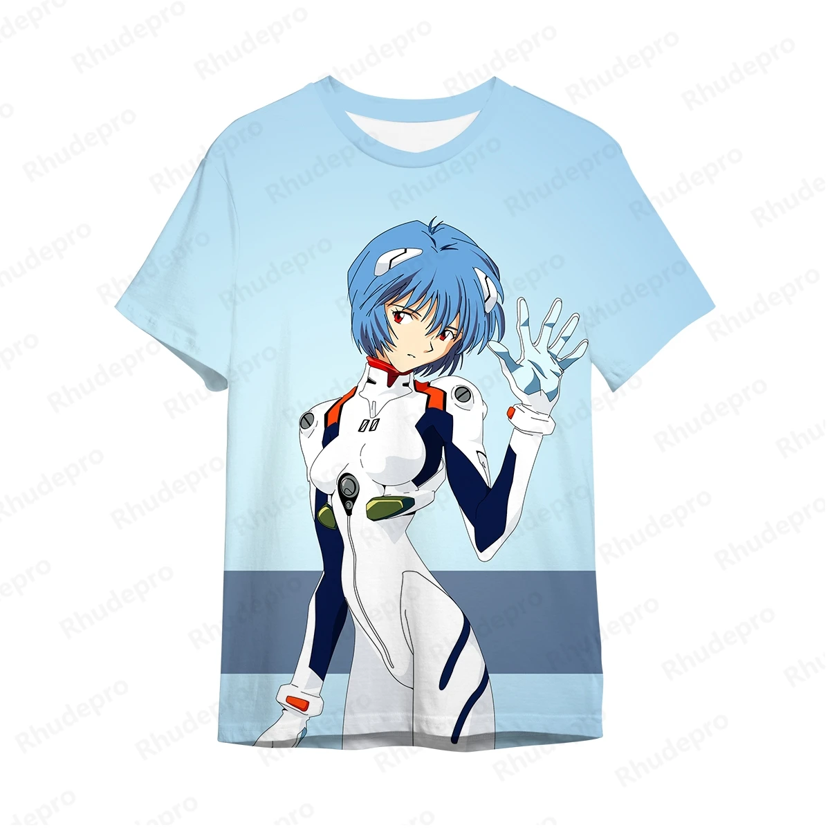 Camiseta masculina Neon Genesis Evangelion, roupa de manga curta, streetwear extragrande, Tops da moda Y2K, Y2K, 100 a 5XL, Novo, 2024