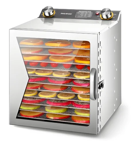 مجفف فواكه وخضروات منزلي صغير من الفولاذ المقاوم للصدأ 18 طبقة مجفف مادي للفواكه والخضروات الجافة #5