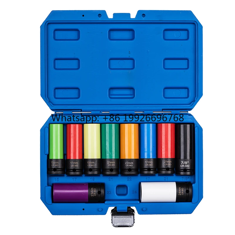 

10pcs Colorful Wheel Lug Nut Socket Set Non-Marring Thin Wall Wheel Nut Socket Lug Nut Removal Tool