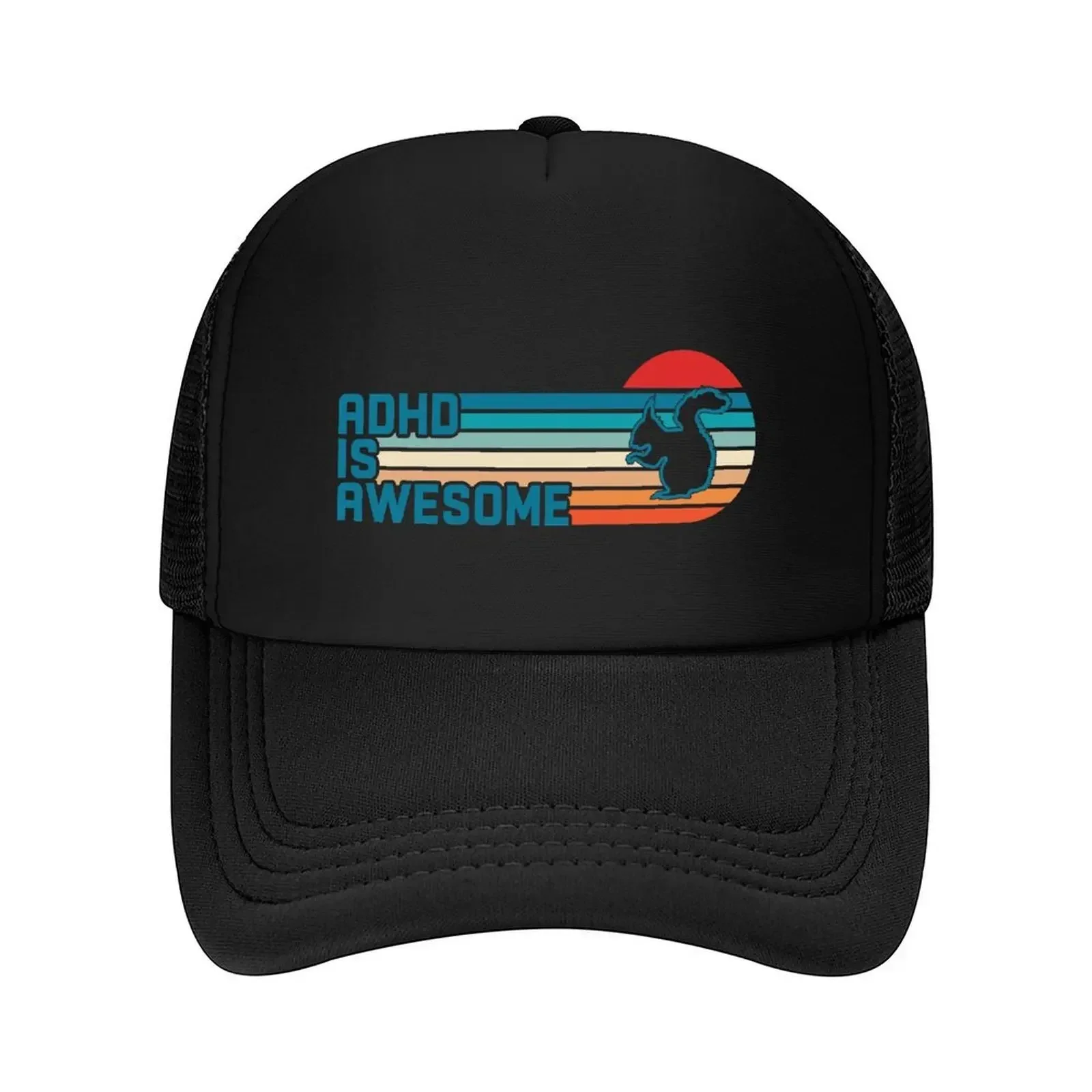 2026 ADHD is awesome Cute Squirrel Attention Deficit Hyperactivity Disorder Vintage Baseball Cap Thermal Visor Women Hats Men's