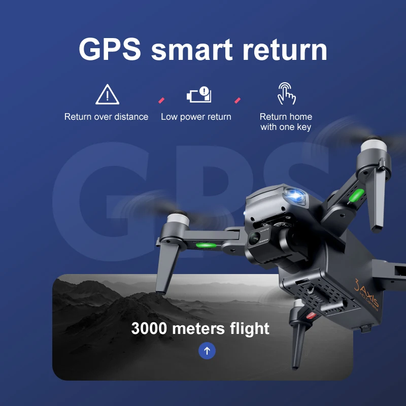 Dron plegable con cámara Dual 8K HD, cuadricóptero sin escobillas de 3 ejes, 5G, GPS, regreso a casa, 3KM, 2021