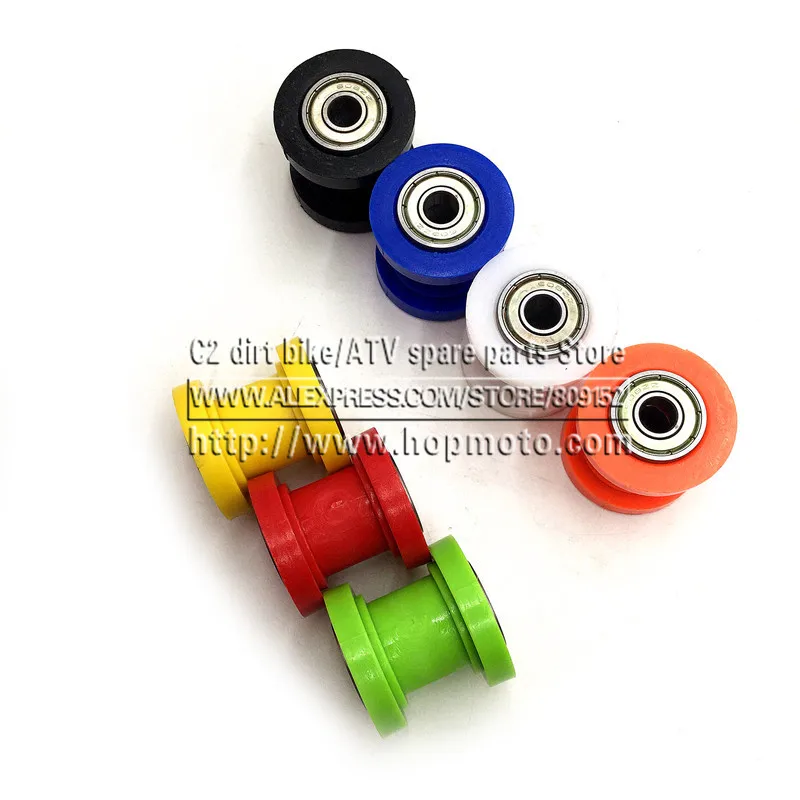 

2pcs of 8mm 10mm Chain Roller Slider Tensioner Wheel Guide Pit Dirt Mini Bike Moto Atv High Quality M8 M10 Free Shipping