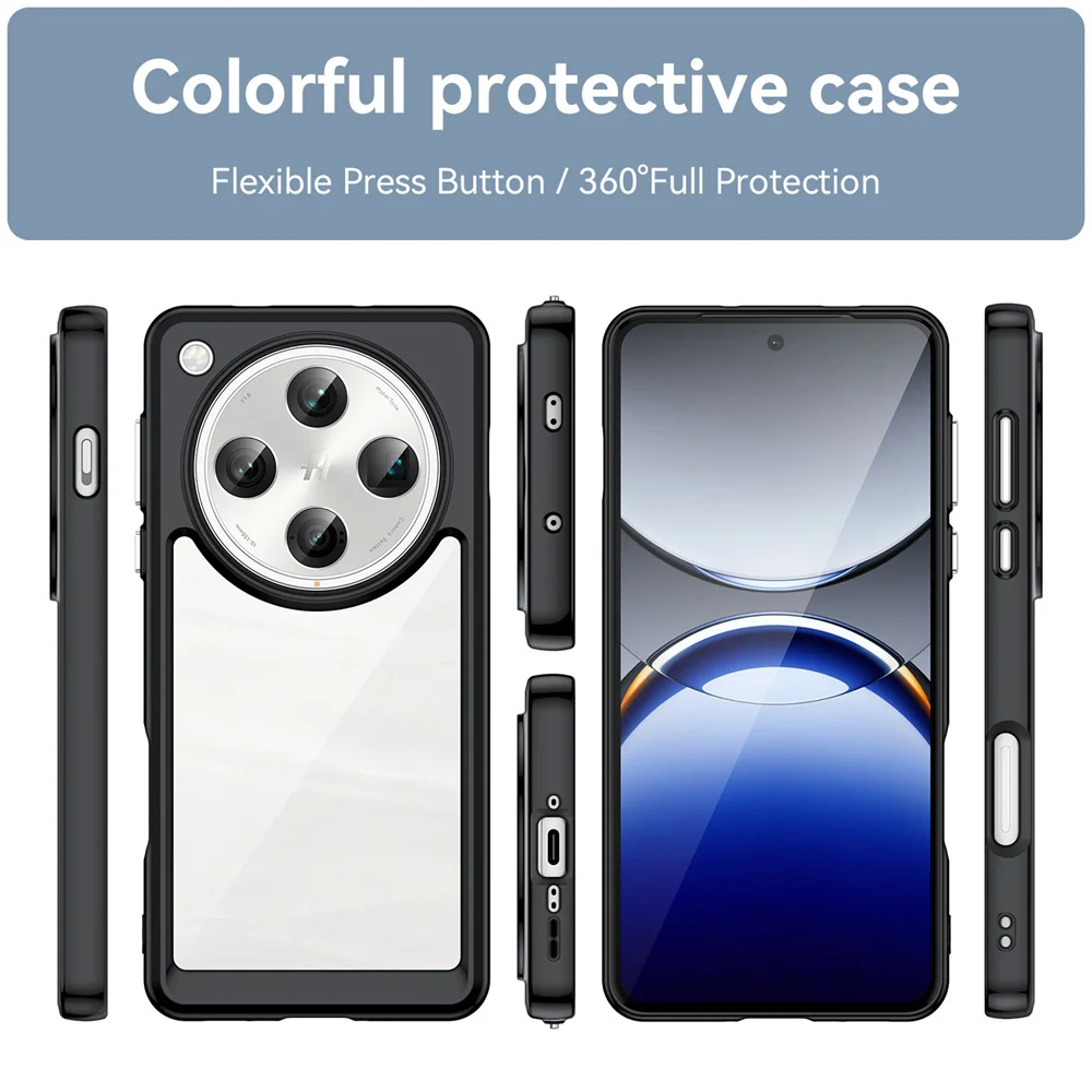 لـ OPPO Find X8 حافظة لهاتف OPPO Find X8 Pro FindX8 Fashion Full PMMA + TPC Phone Coque