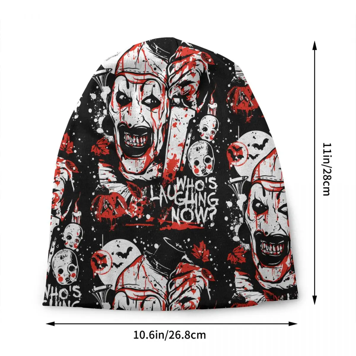 Personalizado retro t-terrifiers halloween crânios gorros bonés para homens mulheres streetwear inverno quente malha chapéu adulto filme bonnet chapéus