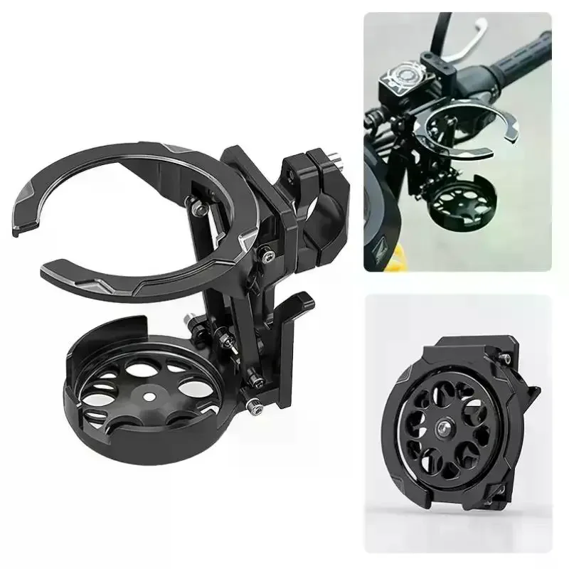 1/4Pcs Motorcycles Bottle Holder Water Cup Bracket Holder Accessories Foldable Turntable Motorcycle Cup Holder For Handlebar