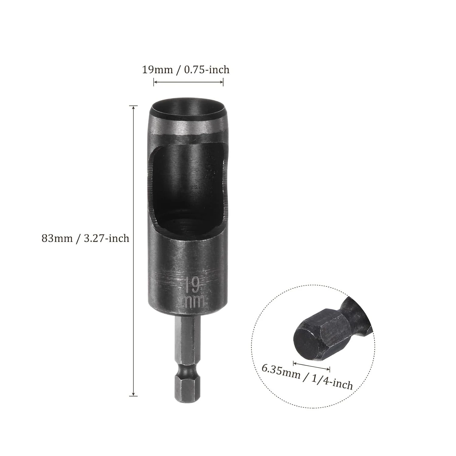 Efficient and Accurate 125mm High-Quality Hollow Rotary Punchers - Set of 2 Professional High-Carbon Steel Tools for Leather Bel