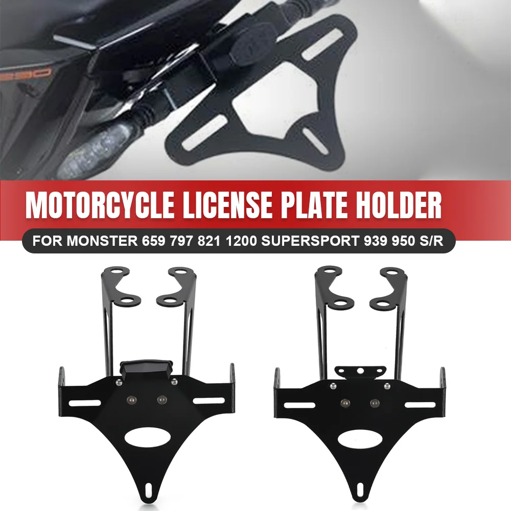 

Motorcycle Accessories For Ducati Monster 659 797 821 1200 Supersport 939 950 S/R Rear License Plate Holder Number Plate Bracket