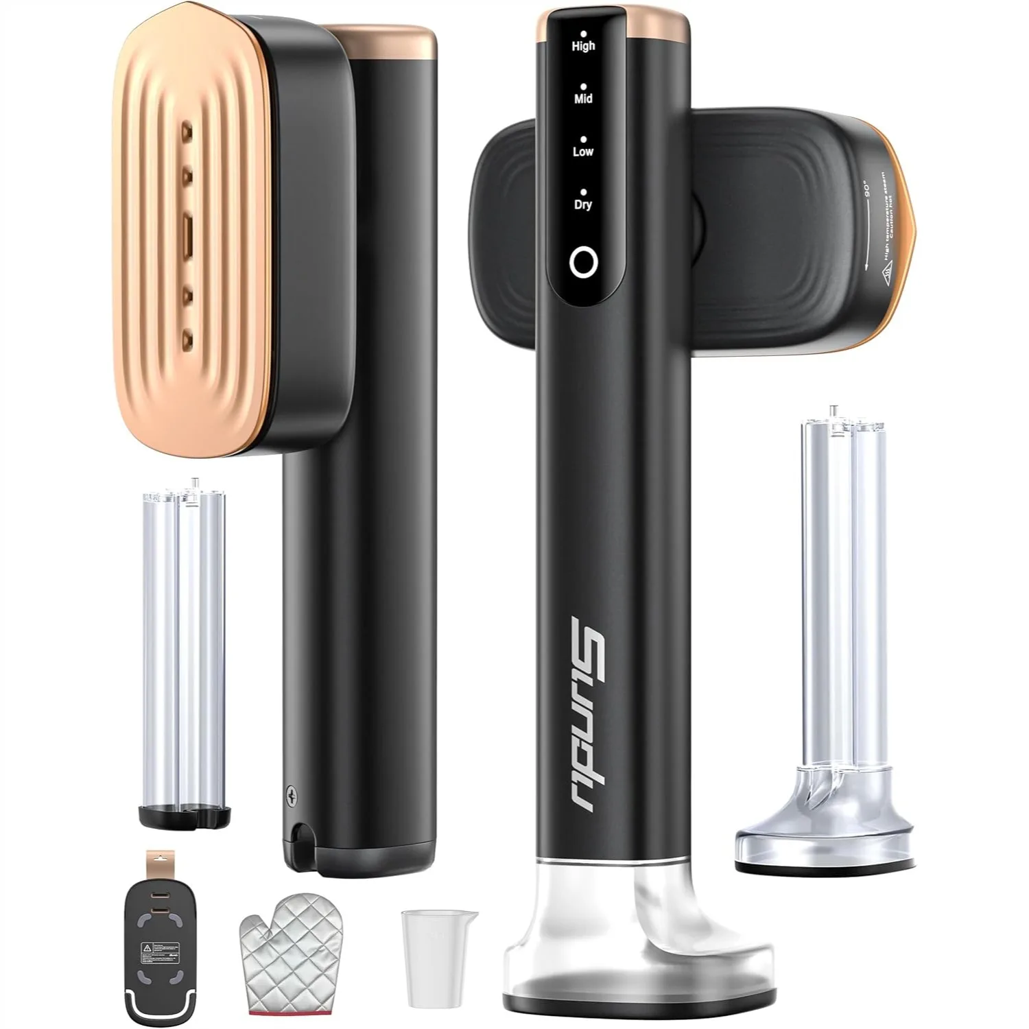 

Travel Steamer for Clothes, Portable Handheld Garment Steamer with 15s Fast Heat-up, 2 Water Tanks (180ml+100ml), 45 Mins