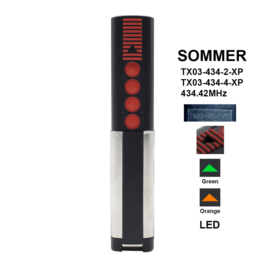 sommer tx03434 4 xp 43442mhz comando de comando de porta de garagem transmissor de comando a distancia 01