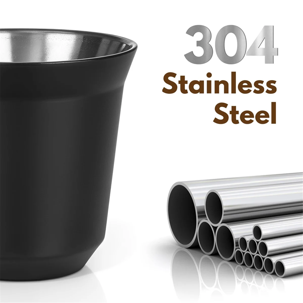 Рисунок 4 - A72P Набор чашек для эспрессо из нержавеющей стали