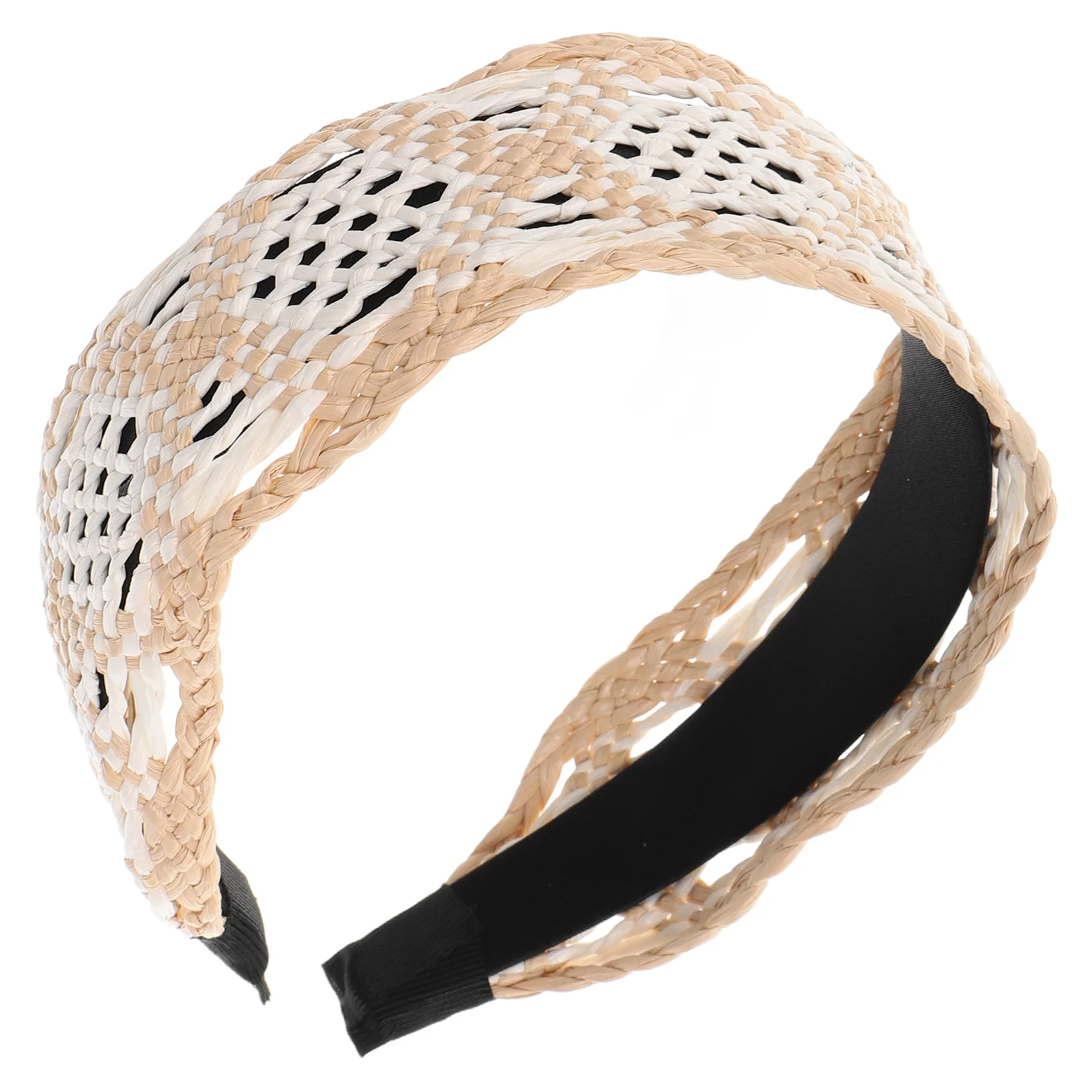 

Woven Wide Raffia Headband Women Straw Headbands Boho Hair Accessories Vintage Charm Fashion Headwear for Girls