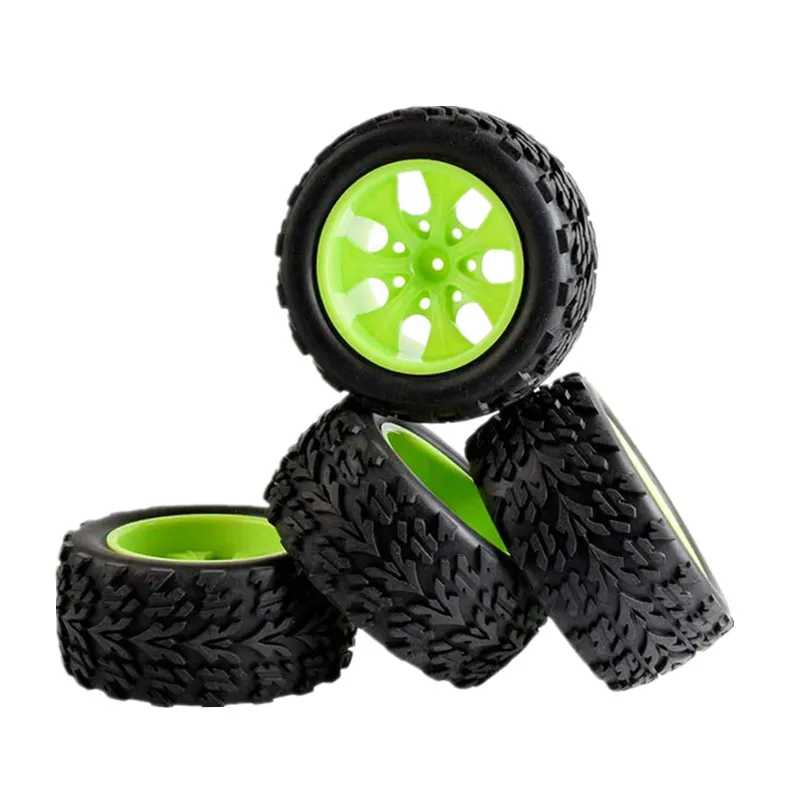 4Pieces/Lot RC Rubber Sponge Tires Tyre Rim Wheel Tire For RC 1/10 Scale Models RC Car HSP Off Road Monster Truck