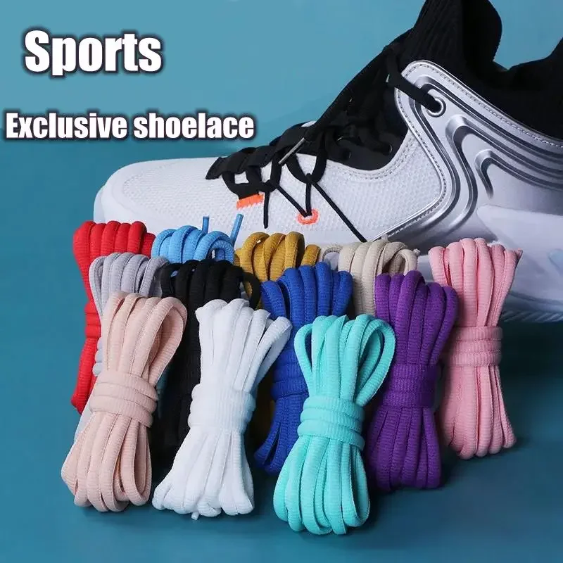 6mm Half-round Shoelaces for Sneakers Basketball Shoes, High Colorfast Oval Replacement Laces Non-slip Wear-resistant Non-Fading