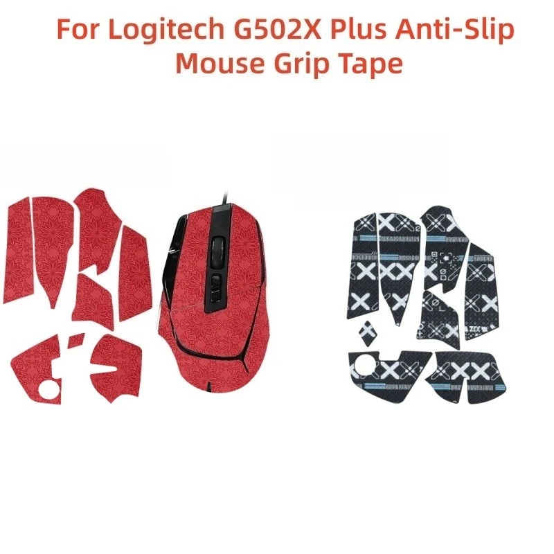 For Logitech G502X Mouse Anti-Slip Grips Palm Stickers with Replacement Feet Pads ，for Gaming Precision