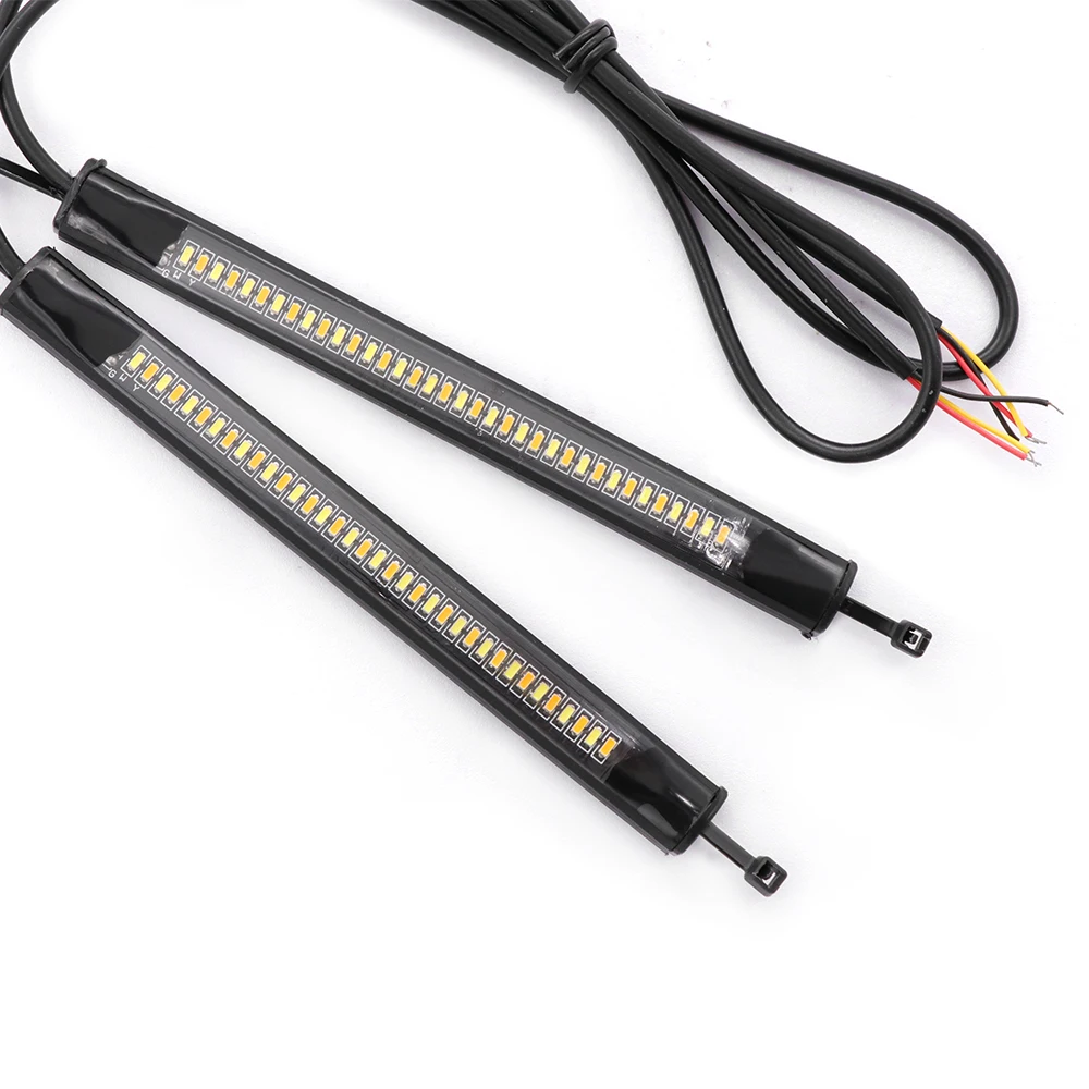 دراجة نارية مرنة الفرامل الذيل ضوء بار ، وقف شريط مصباح إشارة التوجيه مؤشر ، الملحقات العالمية ، 48 ليد #3