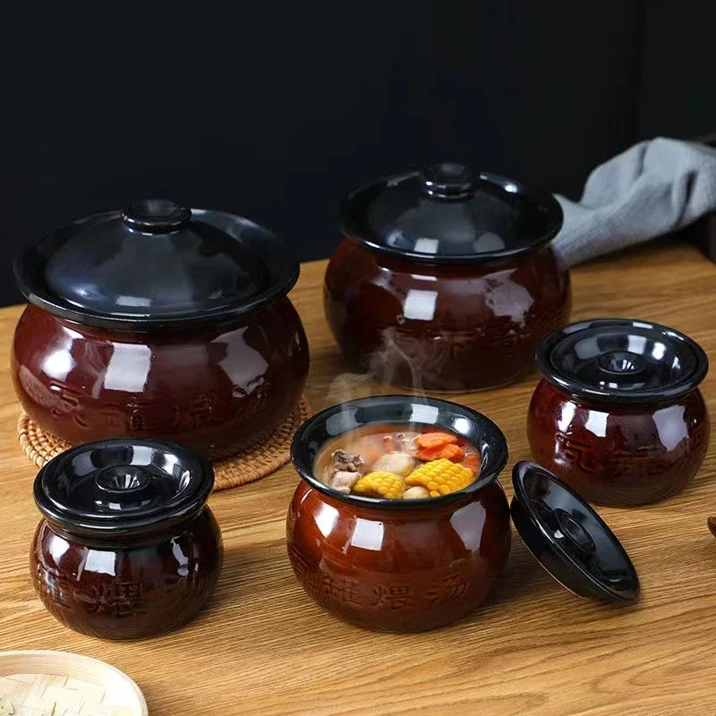 수프 클레이 스튜 냄비, 국수 죽, 우유 요리 냄비, 도자기 냄비, 주방 도구, 250ml, 300ml, 500ml, 800ml 