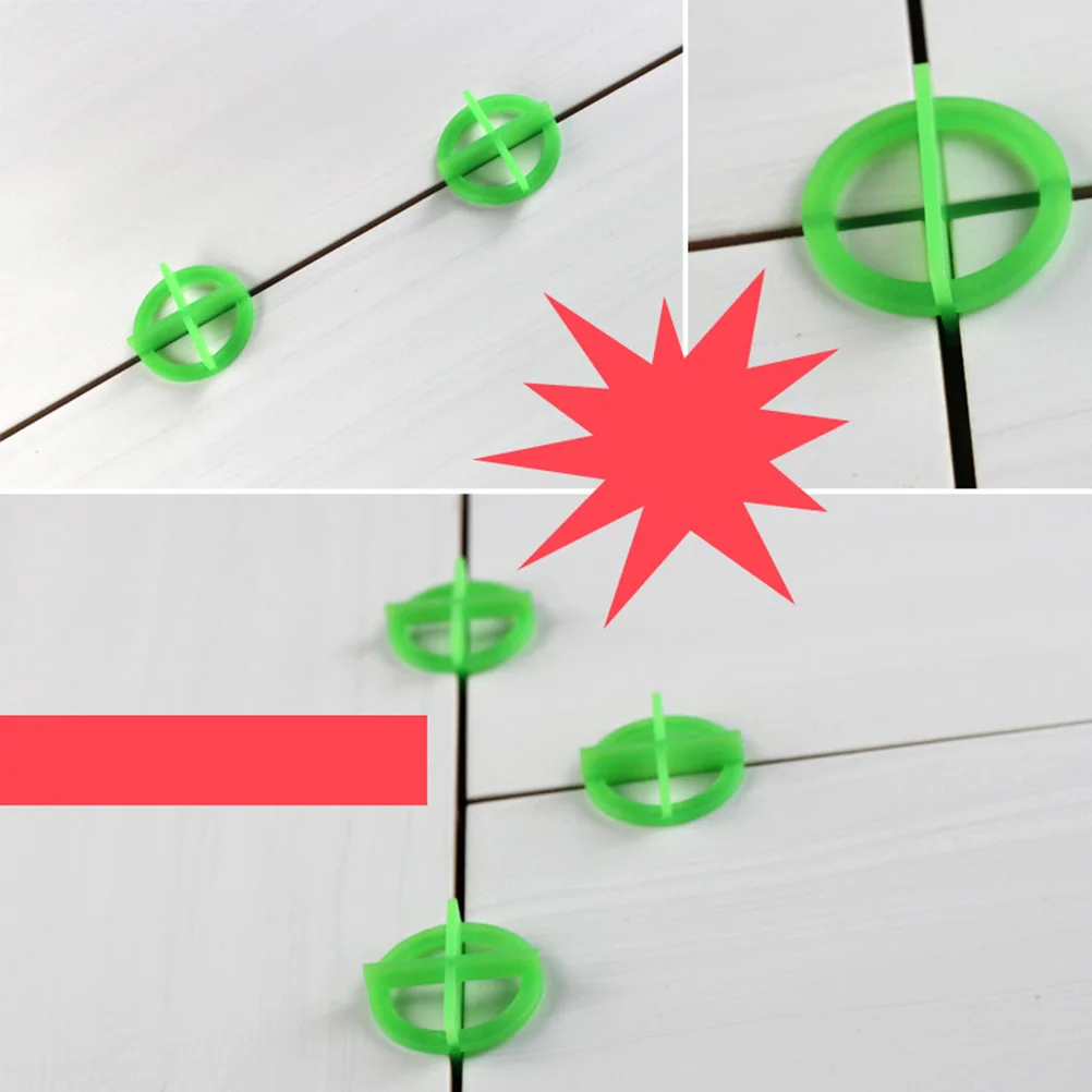 100Pcs Tile Leveling Cross 1.5mm Green Removable Tile Leveler System Base Flooring Wall Floor Construction Easy Install Remove