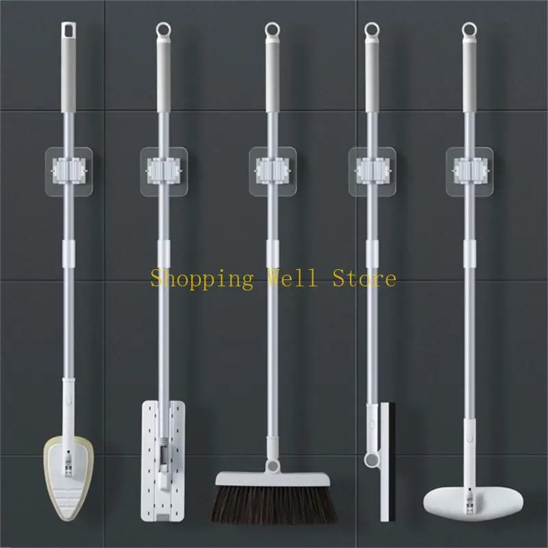 KX4B Mop Hook Punching без полки ванной комнаты подвесная метла держатель зажима прочный бесшовный настенный подвесной крючок
