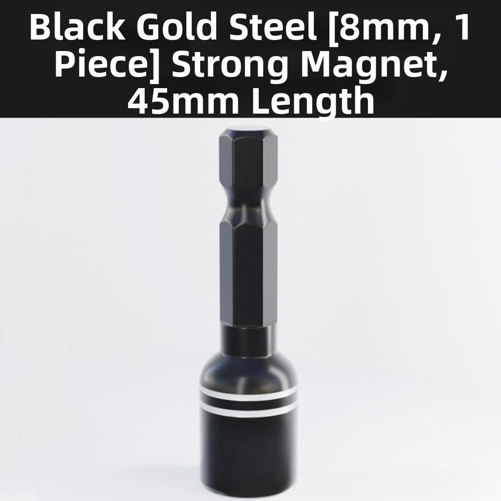 Magnetic Hex Bit Socket 8mm 10mm For S2 A'lloy Steel Screwdriver Bits For P'ower Drill Hand Tools B’lack Anti-Rust Workshop Equi