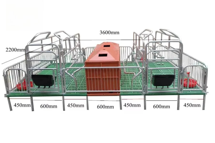 Pig raising equipment Mother pig cage Delivery Crate breeding/Care with feeder Crate for raising pigs