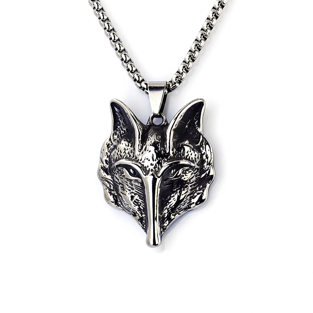 Vintage Necklace For Men Boys Cross Snake Wolf Ancient Greek Warrior Helmet Pendant Stainless Steel Necklace Jewelry