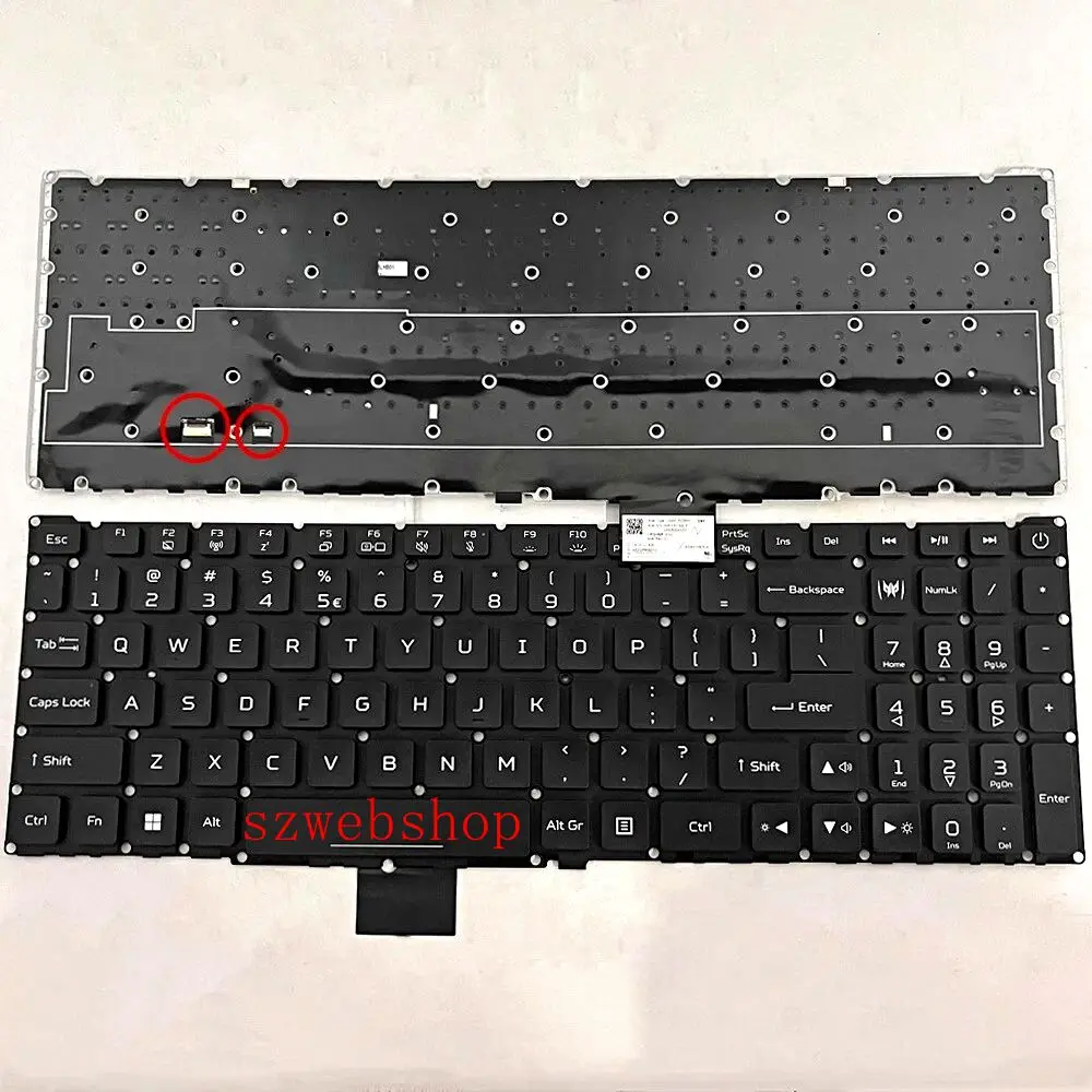 New Laptop  US Keyboard For ACER PH16-71 N23Q1 N23Q2 18 PH18-71  Per-key RGB Backlit