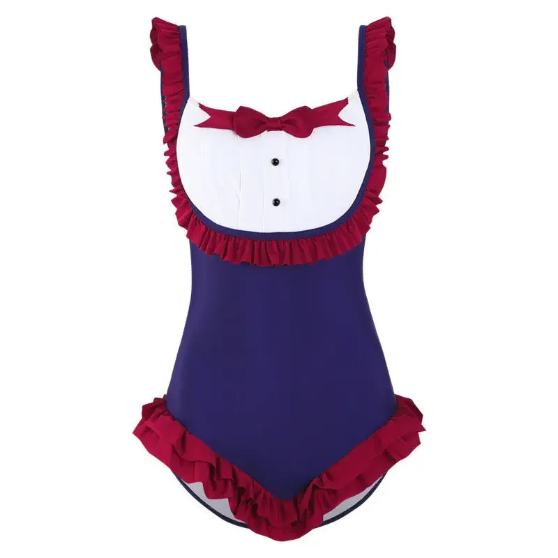 

2025 New Korean Sexy Push Up One Piece Swimsuit dress Monokini Cut Out Swimwear Women Swim Bathing cute Swimming Suit QWER2478