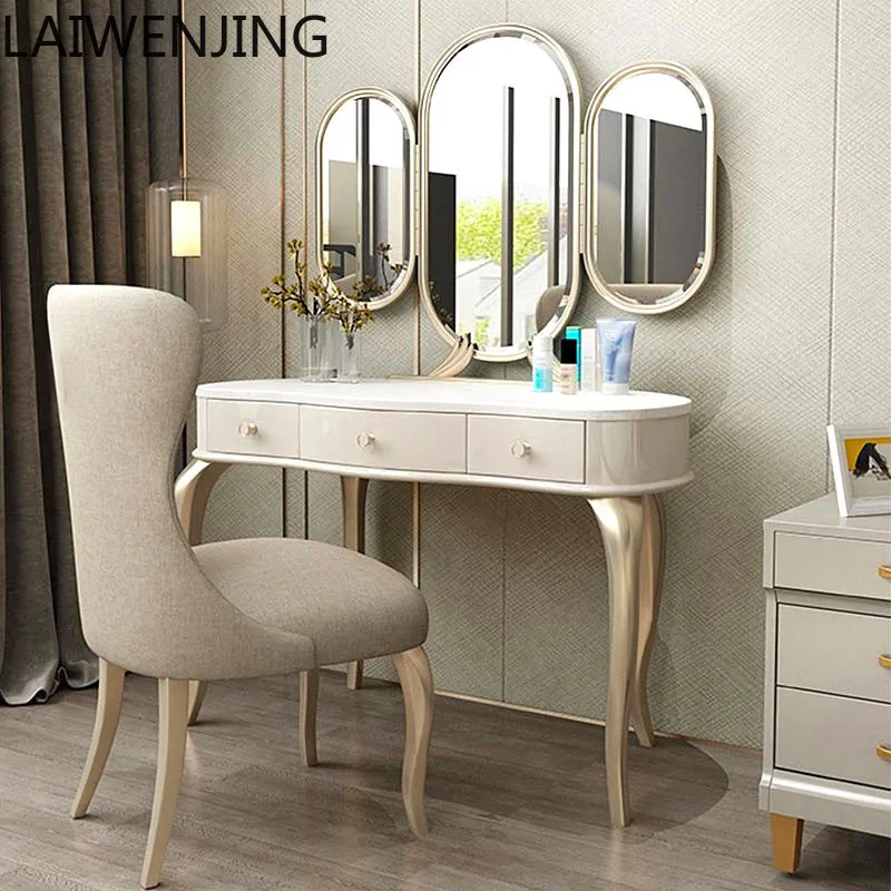 

MJY American solid wood dresser makeup table chair bedroom combination
