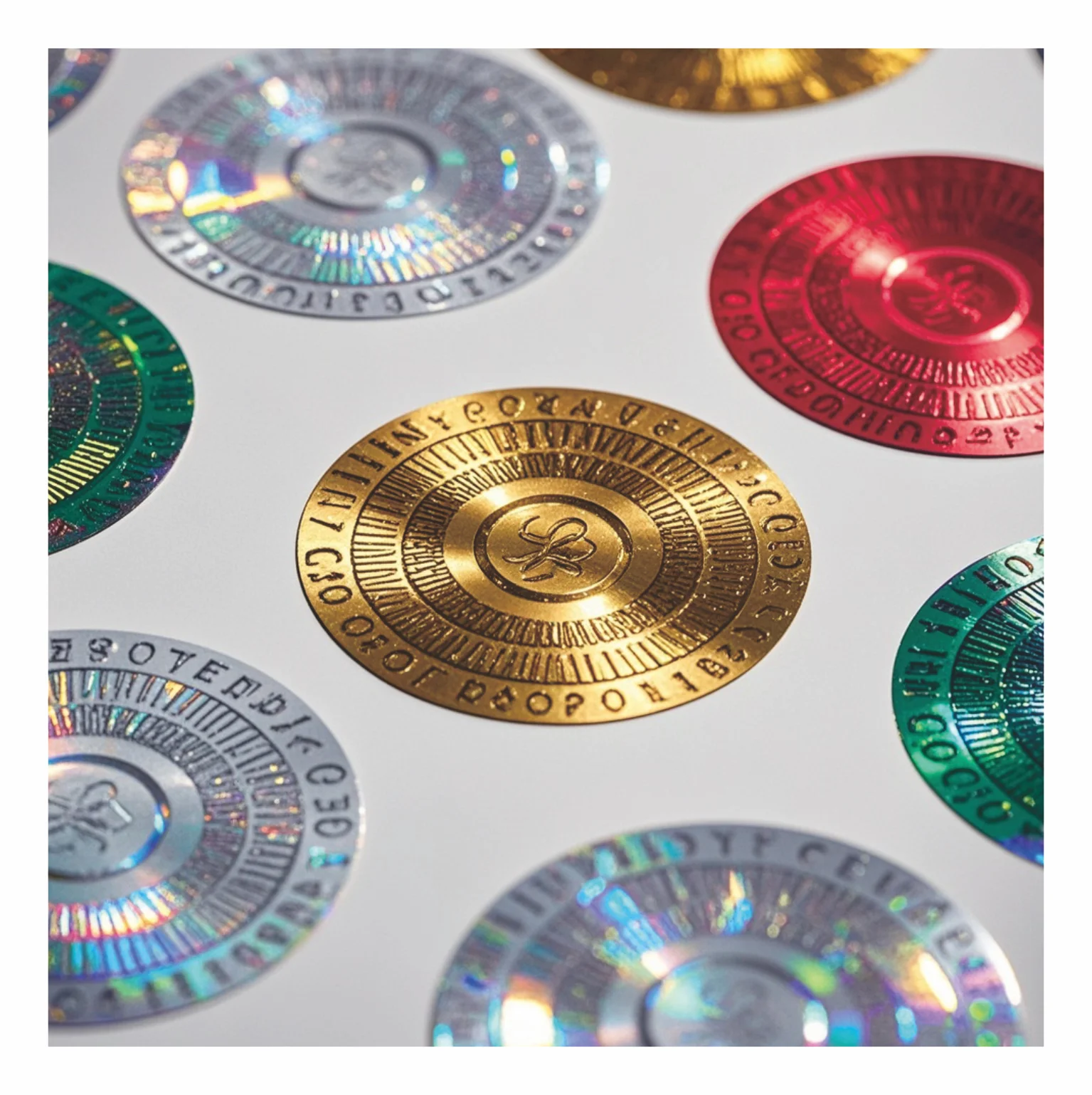 Professional Custom Made Logo Laser Hologram Security Sticker Lucky Flowers Anti Mold Sticker Made In China