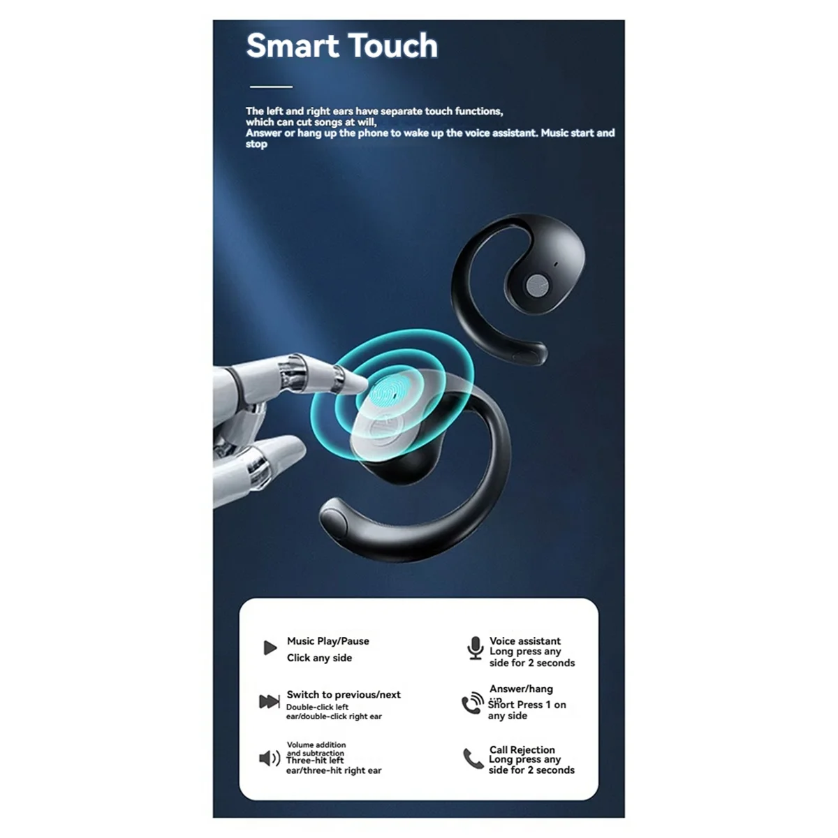 

A74Z Беспроводные Bluetooth-наушники-переводчики в реальном времени Наушники-перевода Smart Voice AI Беспроводные наушники для путешествий, A