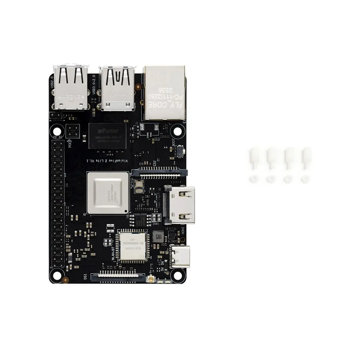 [VALUE PACK]For VisionFive2 Lite RISC-V Development Board -7110S AI 4GB LPDDR4 Integrated 3D GPU Wi-Fi 6+BT 5.4
