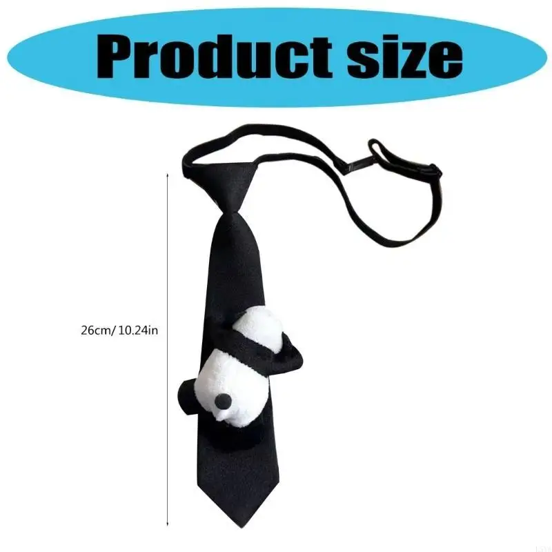 L5YA Verfijnde stropdas Universals Elegante stropdas Modieuze stropdas met pandapatroon