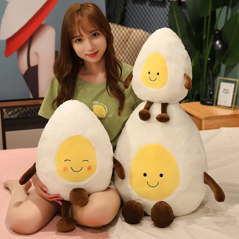 

38CM children's toy doll, cute boiled egg doll, plush healing poached egg soft plush pillow ornament