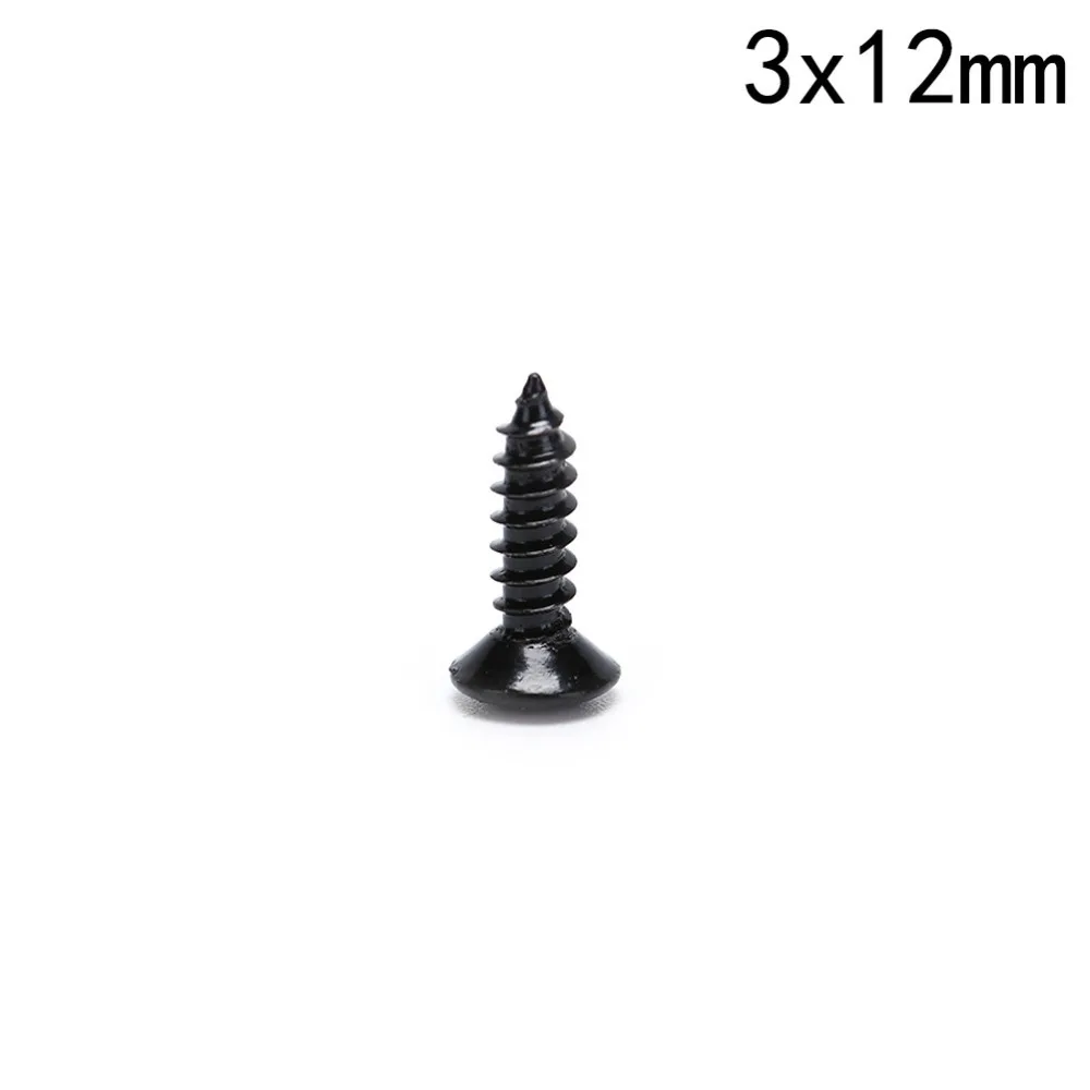 

50 шт./компл., металлические винты для накладки электрогитары, крепежные детали, болты, саморезы с коробкой, винт с крестообразным пазом для гитарной пластины