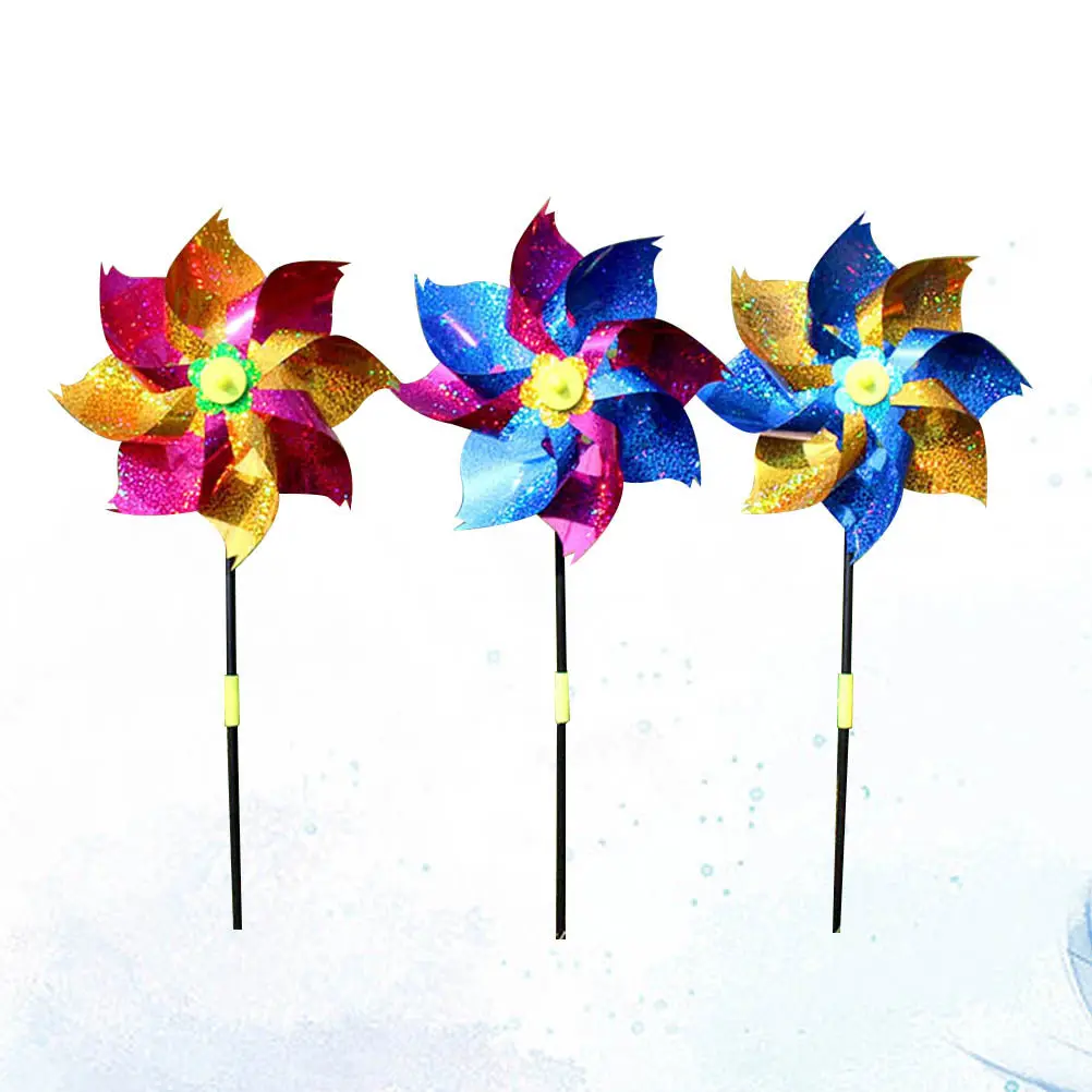8pcs-octagonal-windmill-colorful-glitter-plastic-pinwheel-decoration-garden-lawn-party-fun-rotating-kids-gift